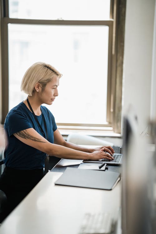 Office Workers Working on a Laptop 