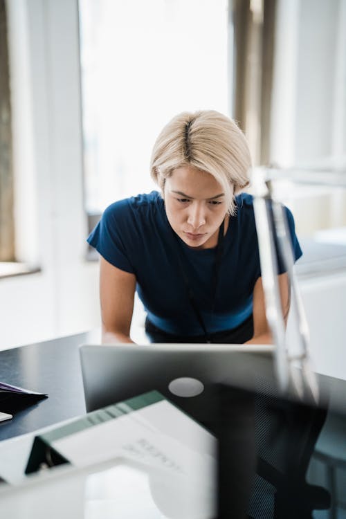 Woman Working with Laptop