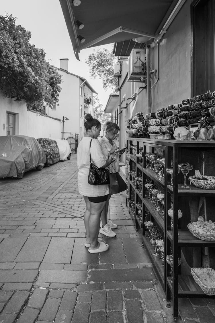 Woman Shopping On Market