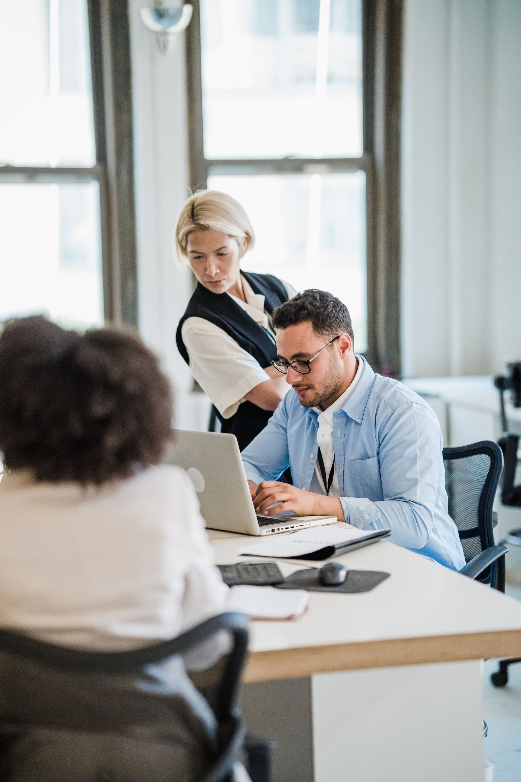 Remote development team working together