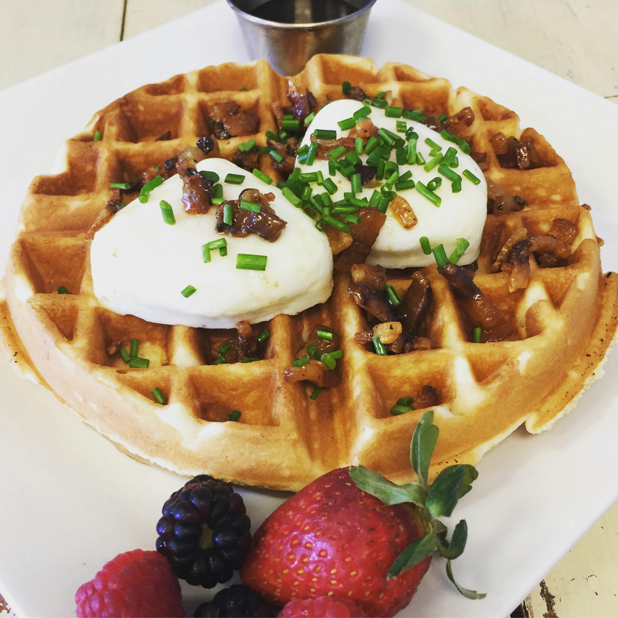 Free stock photo of brunch, eggs, waffle