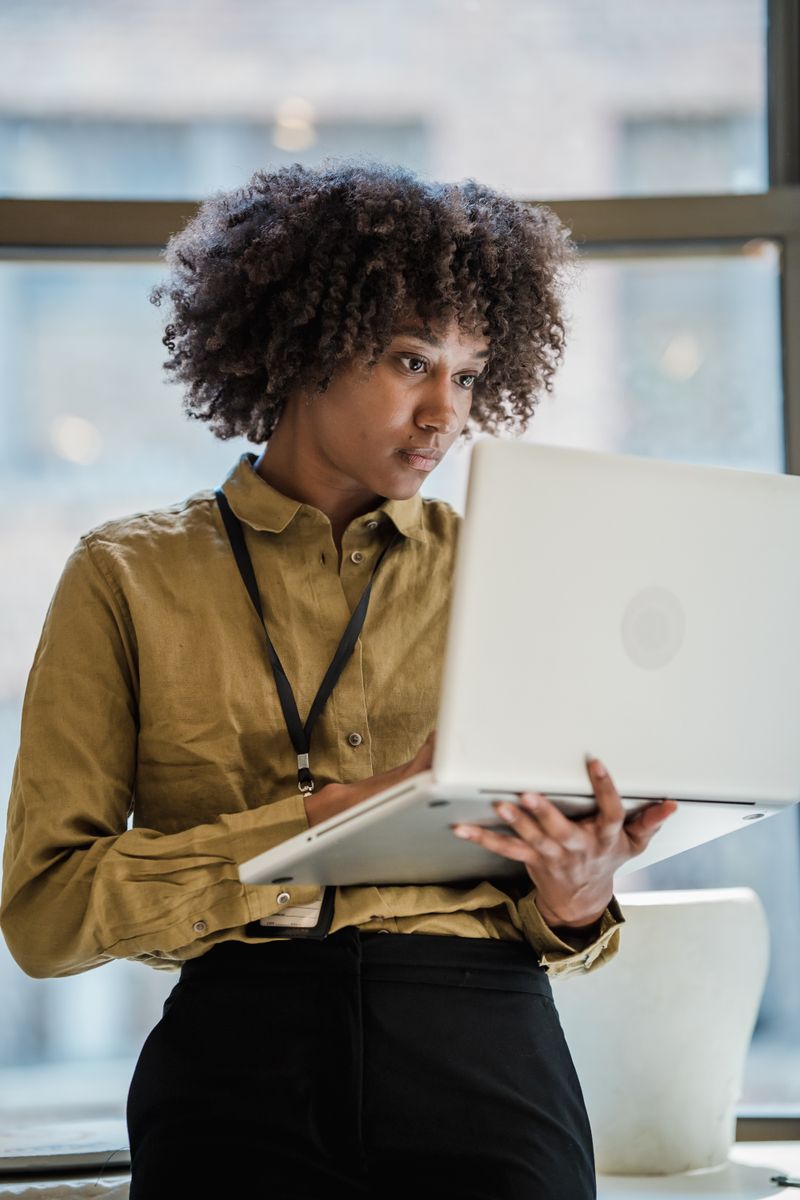 Black Female Entrepreneur with Laptop