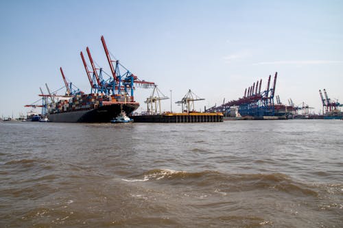 Container Ship in Harbor