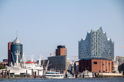 Buildings by River in Hamburg