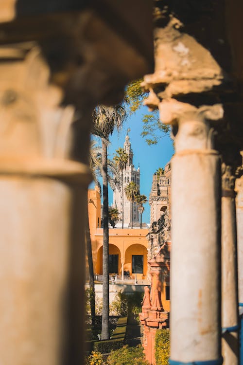 Columns of Alcazar Palace of Seville