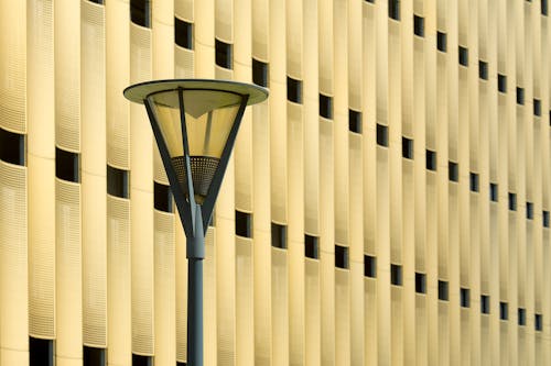 Close-Up Shot of a Street Lamp