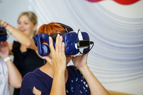 Person using Virtual Reality Glasses