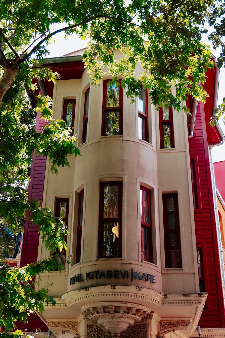 Historical Building Facade Near Green Tree