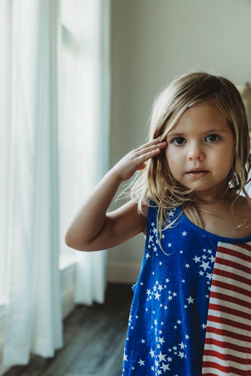 Girl in USA Clothes