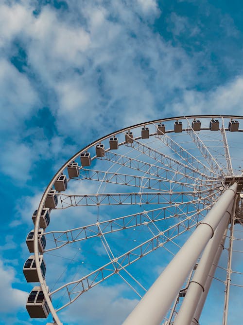 Low Angle Shot of a Ferris Wheel