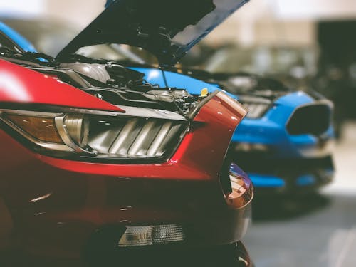 スポーツカー, ヘッドライト, 赤い車の無料の写真素材