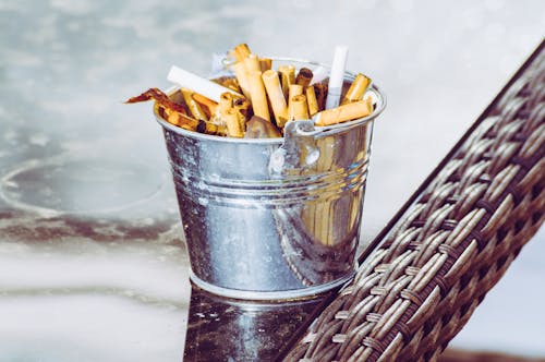 Free stock photo of ashtray, bucket, cigar