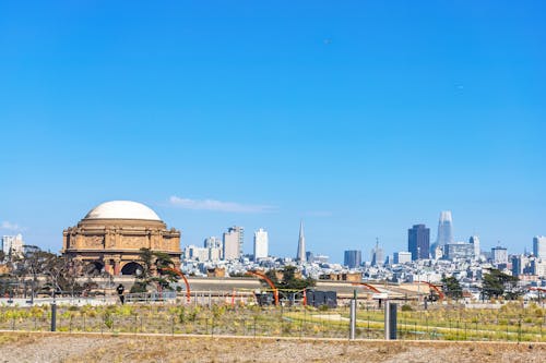 Blue Sky over City