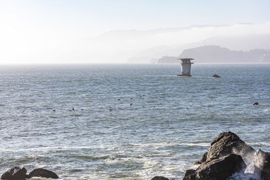 The Mile Rocks Lighthouse in Dan Francisco Bay
