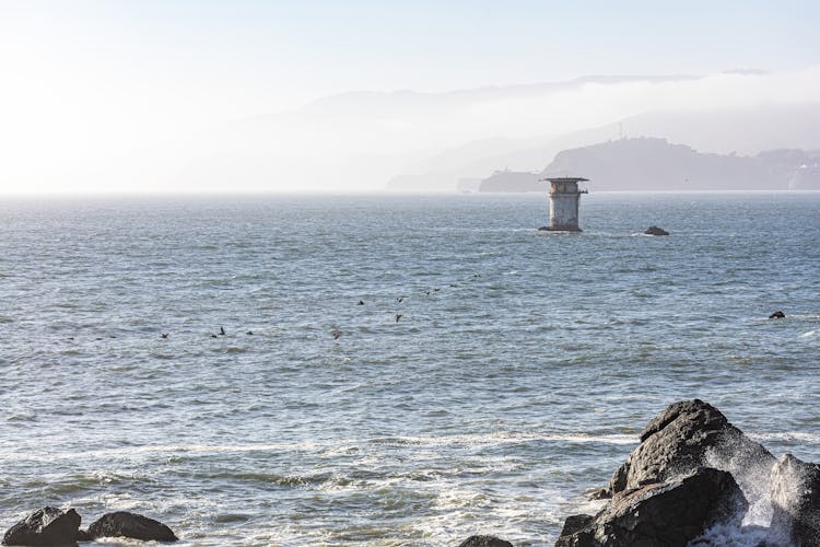 The Mile Rocks Lighthouse In Dan Francisco Bay