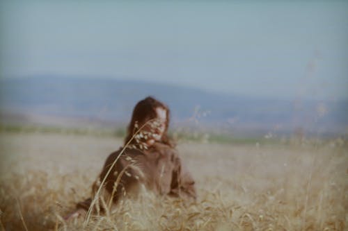 Woman on Grassland