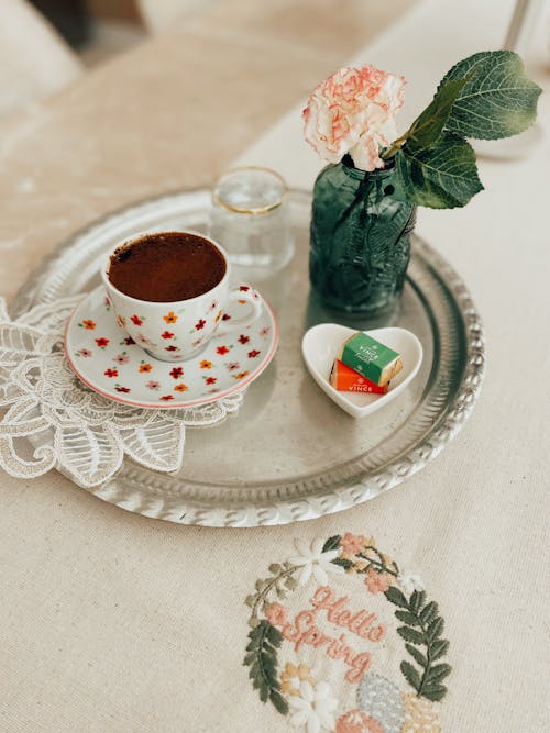 Cup of Coffee on a Tray 