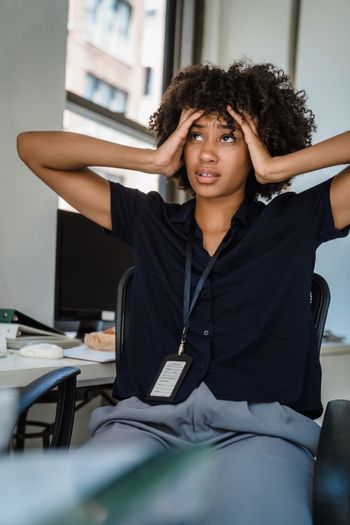 stressed office worker