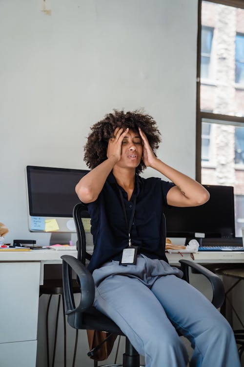 Free Frustrated Businesswoman in an Office Stock Photo