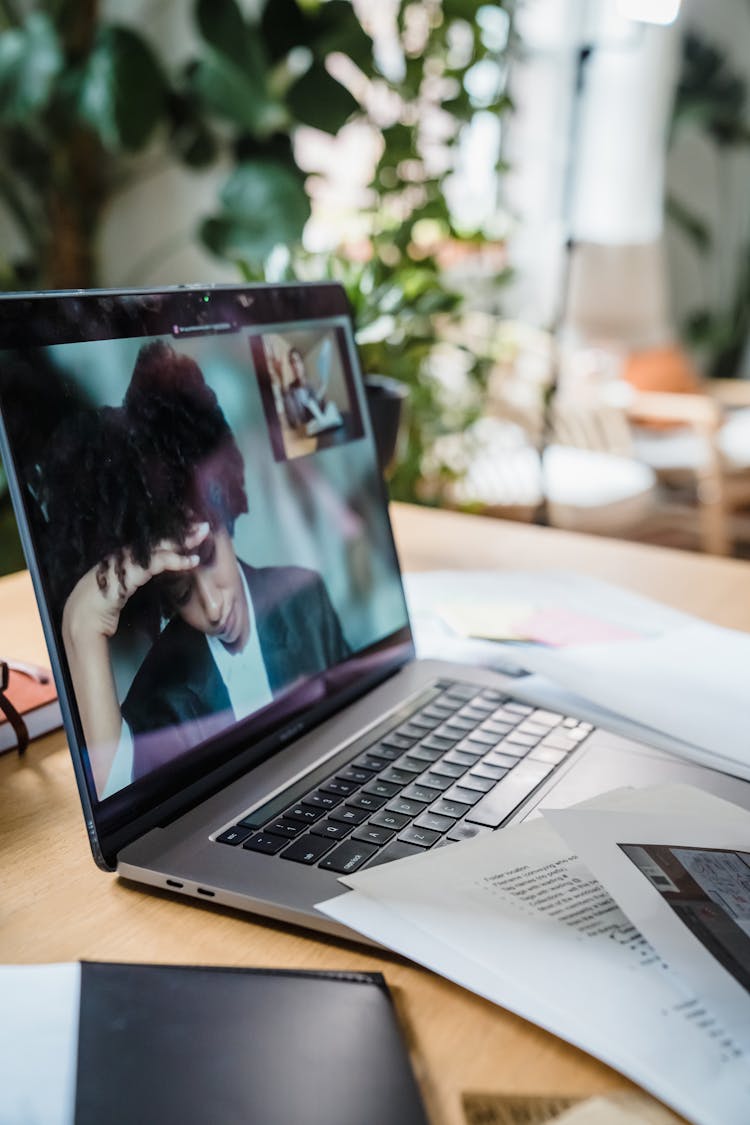 Woman In Video Meeting