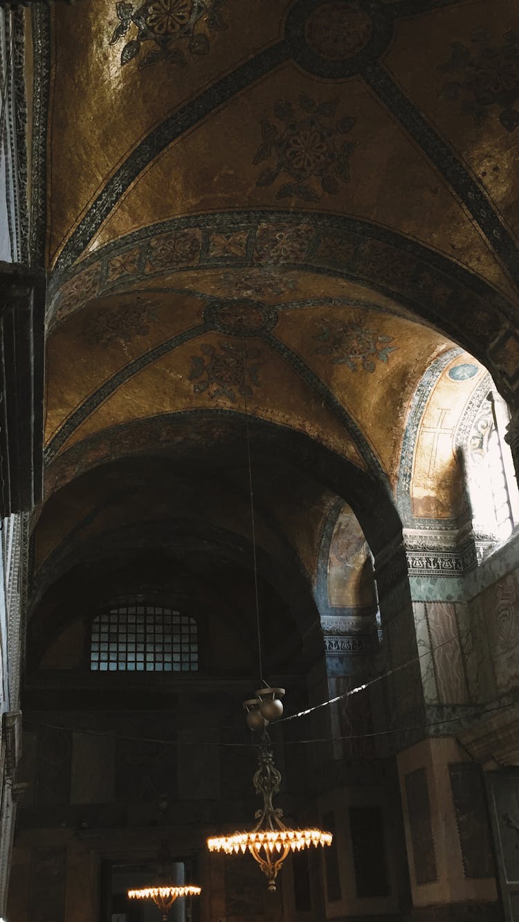 The Ceiling Of The Hagia Sophia In Istanbul