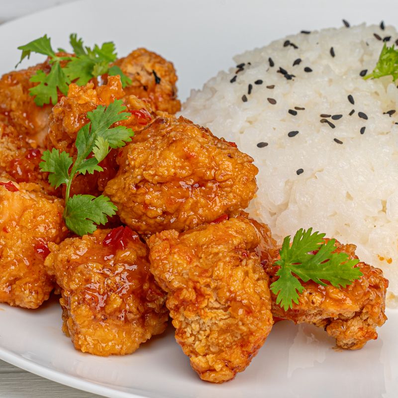 Steamed White Rice with Sesame Oil