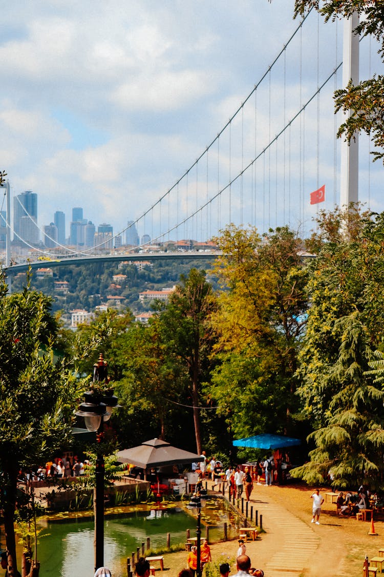 Fatih Sultan Mehmet Bridge In Istanbul Turkey