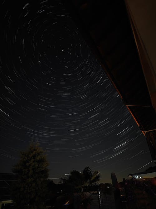 긴 노출, 밤하늘, 별의 무료 스톡 사진