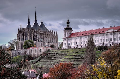 View of the St Barbara's Church in Kutna Hora