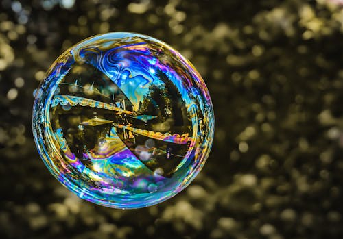 Free Close Up Shot of a Soap Bubble Stock Photo