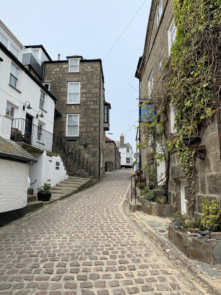 An Empty Cobblestone Stret