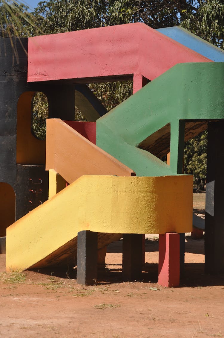 Slide In A Playground In A Park