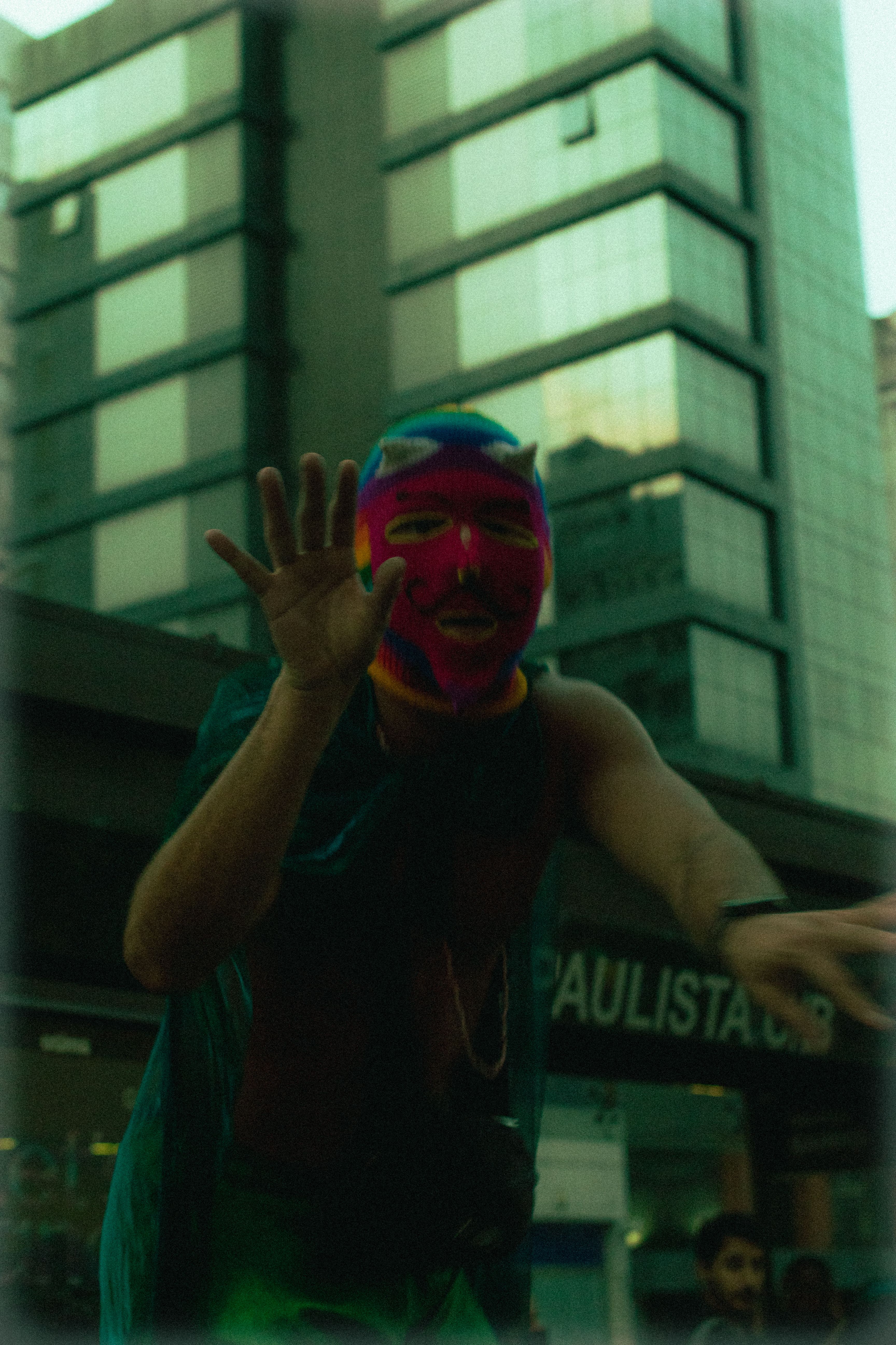 Man in a Colorful Balaclava · Free Stock Photo