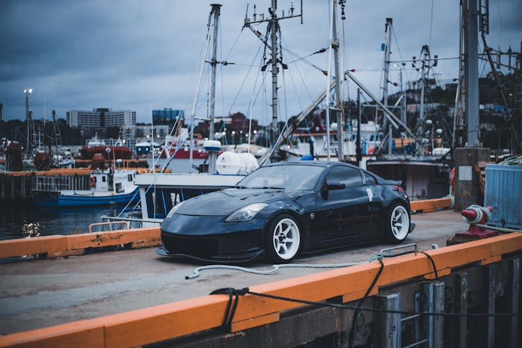 Black Car Parked At The Dock