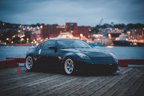 A Nissan 350z at a Dock