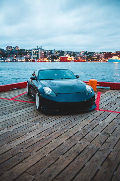 Free A Nissan 350z at a Dock Stock Photo