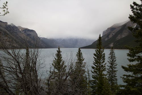 Clouds over Lake among Hills