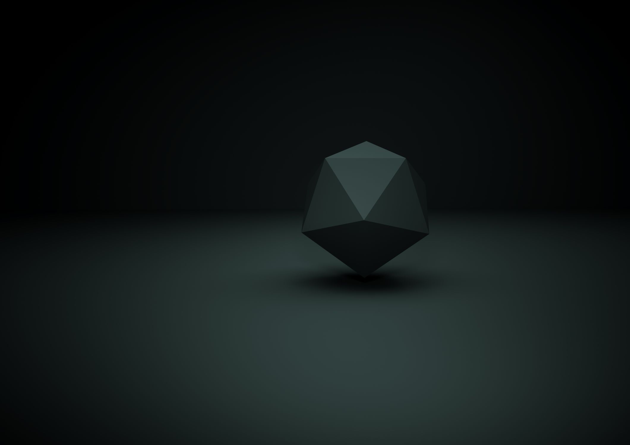 Simple Models Render Dark 3D Render of a Simple Geometric Model · Free Stock Photo