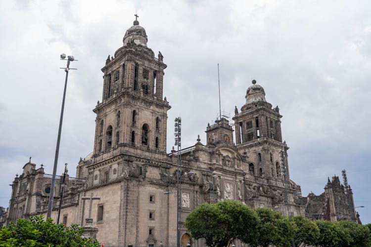 Historical Church Under Cloudy Sky