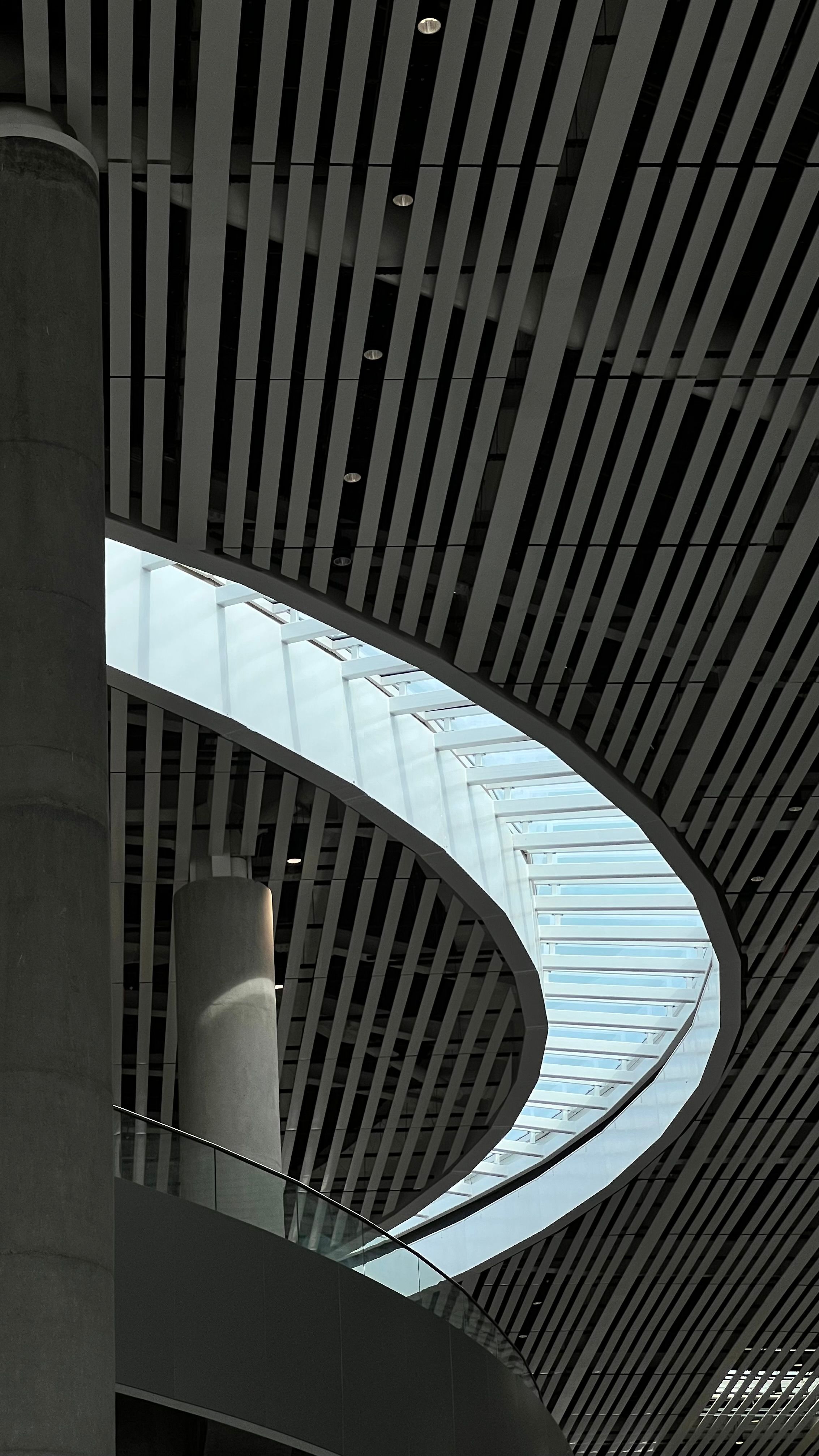 Column under Ceiling in Modern Interior · Free Stock Photo