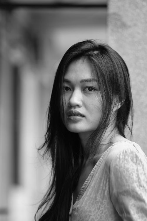 Free Elegant monochrome portrait capturing the beauty and depth of a woman's gaze. Stock Photo