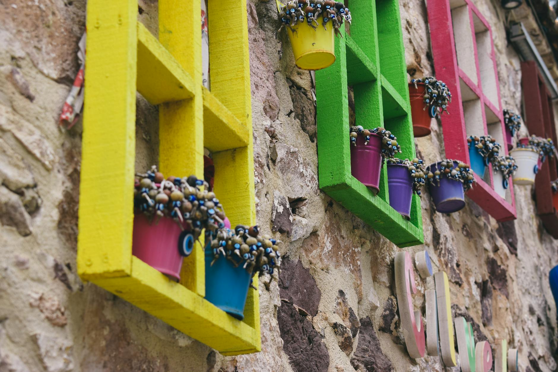 Old Window Hanging as Frame