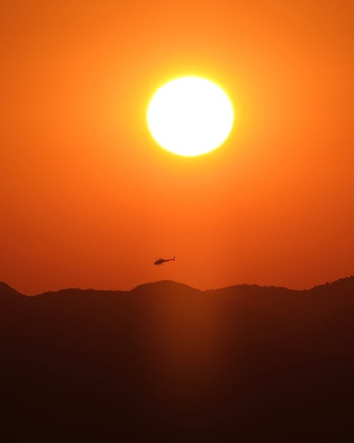 Immagine gratuita di alba, elicottero, leggero
