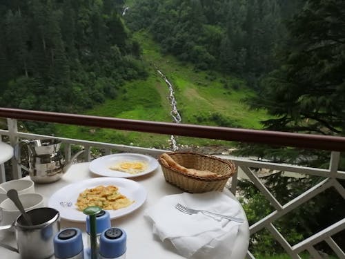 山谷里的早餐, 早餐 的 免费素材图片