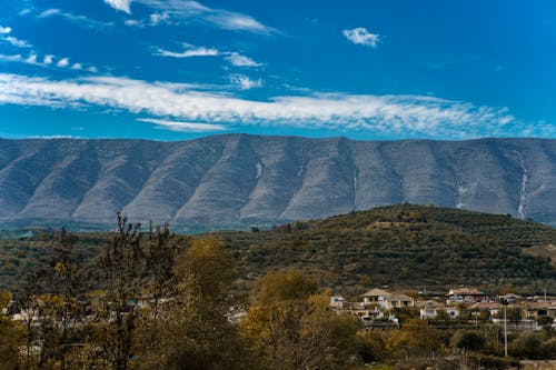 Бесплатное стоковое фото с Аэрофотосъемка, голубое небо, горы