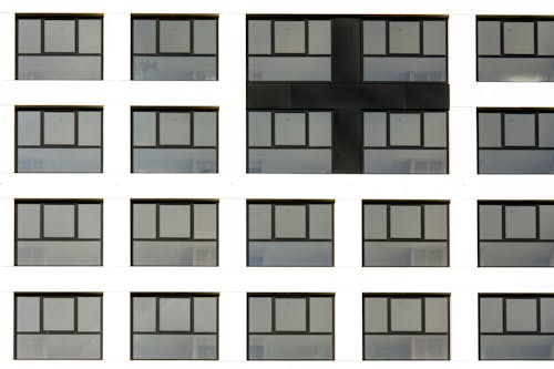 Free Rows of Windows on a Building Stock Photo