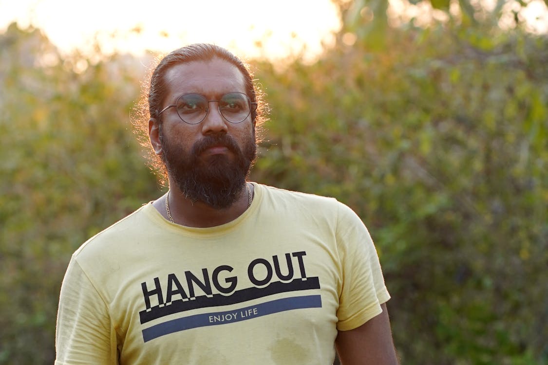 A Bearded Man Wearing Eyeglasses 