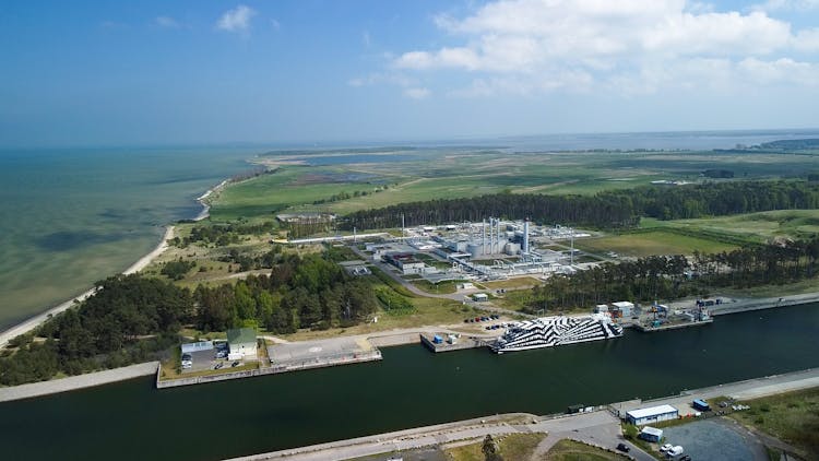 The Receiving Station For The Nord Stream 1 Pipeline Near Lubmin, Germany