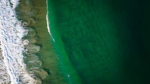 Drone Shot of Sea Waves