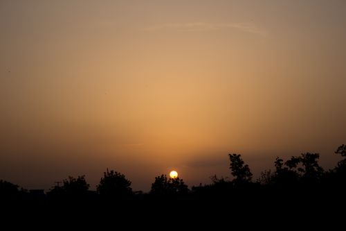 Free Captivating sunset silhouette in Bursa, Türkiye, offering a tranquil view of the horizon with copy space. Stock Photo